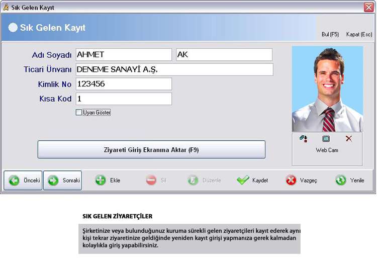 ziyaretçi takip programı ücretsiz