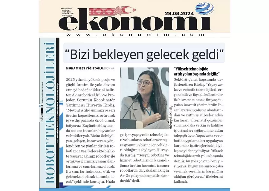 AKINROBOTICS Ekonomi Gazetesinde